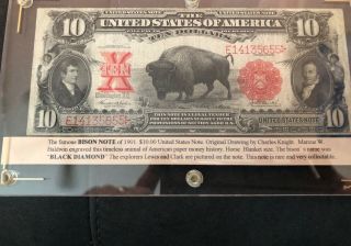 1901 $10.  00 Bison Note Lewis And Clark