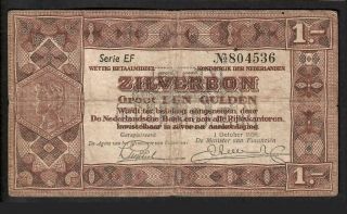1 Gulden From Netherlands 1938