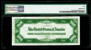 1928 $1000 FEDERAL RESERVE BANK GOLD REDEEMABLE ON DEMAND CHICAGO NOTE PMG AU 50 2