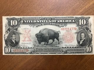 Series 1901 Ten Dollars US United States Bison Legal Tender $10 Note 2