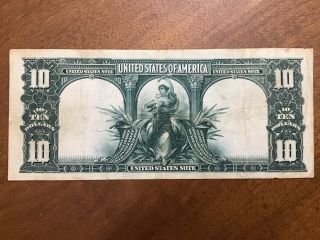 Series 1901 Ten Dollars US United States Bison Legal Tender $10 Note 3