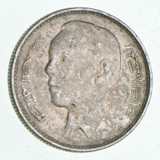 Silver - World Coin - 1965 Morocco 5 Dirhams - World Silver Coin - 11.  7g 993
