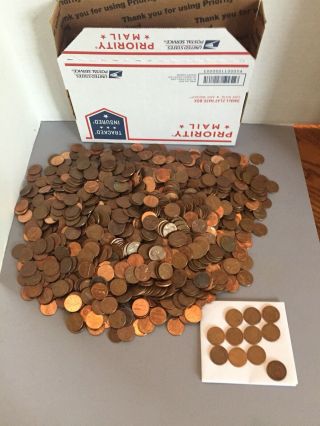 10 Lbs Lincoln Memorial Copper Cents 1959 - 1981 Pds.  95 Copper Penny.  Plus Bonus