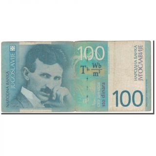 [ 592836] Banknote,  Yugoslavia,  100 Dinara,  2000,  Km:156a,  F (12 - 15)