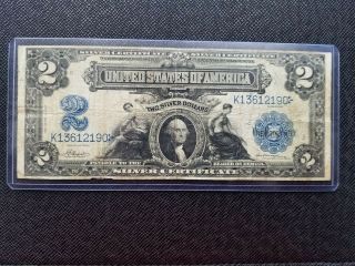 1899 $2 Us Silver Certificate Fr.  253 Pmg Choice Fine Mini Porthole