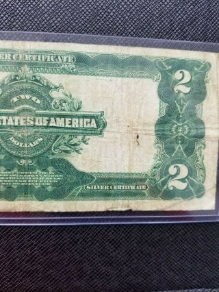 1899 $2 US Silver Certificate Fr.  253 PMG Choice Fine Mini Porthole 5