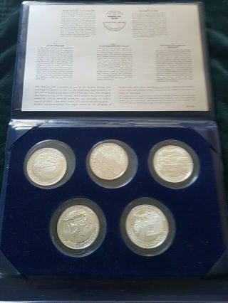 1981 - 82 Bunker Hill Mining Company - 5 Coin Silver Medallion Set