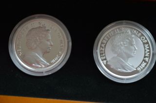 2016 ISLE OF MAN 2 - COIN ANGEL PROOF / REVERSE PROOF COIN SET 3