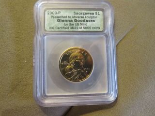 2000 - P $1 Glenna Goodacre Sacagawea Dollar Icg Slab