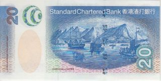 Hong Kong Banknote P291 20 Dollars,  Standard Chartered Bank,  1.  7.  2003,  UNC 2