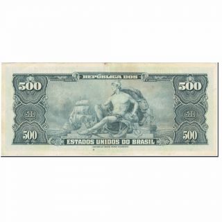 [ 604842] Banknote,  Brazil,  500 Cruzeiros,  1962,  Undated (1962),  KM:172b 2
