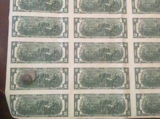 Sheet Of 32 1976 $2 Federal Reserve Notes RARER EB BLOCK 11