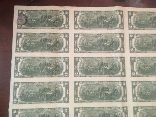 Sheet Of 32 1976 $2 Federal Reserve Notes RARER EB BLOCK 12