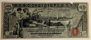 Series Of 1896 Large Size $1 Educational Silver Certificate Note Fr 224