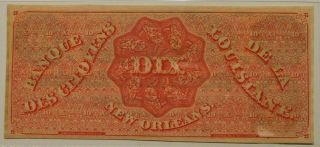 1860 ' s $10 The Citizens ' Bank of LOUISIANA 