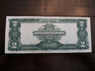 1899 $2 Silver Certificate MID GRADE EXAMPLE - TURN OF THE CENTURY BANKNOTE 4