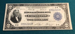 1918 $2 Cleveland Frbn Horseblanket Elliott Burke Xf Battleship