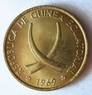 1969 Equatorial Guinea Peseta - Au/unc - Exotic Coin - - Bin Fff