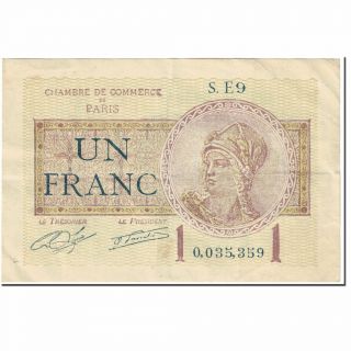 [ 604758] France,  1 Franc,  Chambres De Commerce,  Paris,  1920,  1920 - 03 - 10