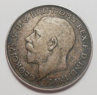 1922 Great Britain Florin VF TONED King George V UK SILVER Coin 2
