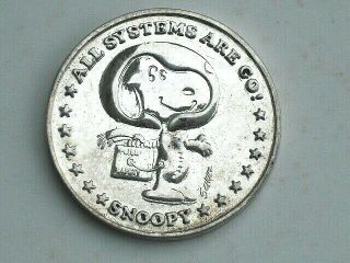 Vintage 1969 Snoopy Astronaut Medal Commemorative Coin