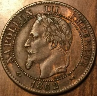 1862 K France 2 Centimes