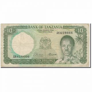 [ 596271] Banknote,  Tanzania,  10 Shillings,  Km:2a,  Vf (20 - 25)