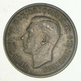 Silver - World Coin - 1943 Australia 1 Florin - World Silver Coin 10.  6g 600