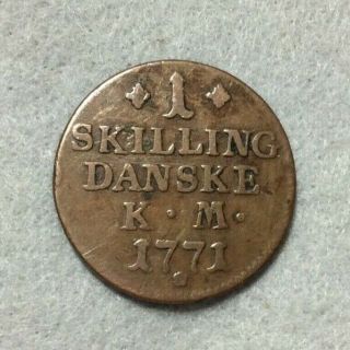 1771 Denmark 1 Skilling