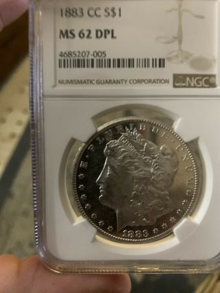 1883 - Cc Ngc Ms62 Dpl Morgan Silver Dollar Great Strike Very Flashy - I - 18700