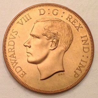 - 1937 Canada Edward Viii Voyageur Bronze Retro Pattern Fantasy Dollar