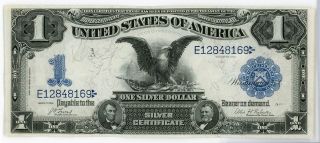 1899 $1 One Dollar Black Eagle Silver Certificate Large Note Date Below Le762