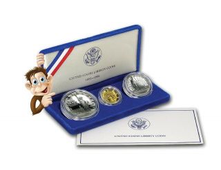 1986 Us Liberty 3 - Coin Commemorative Proof Set W/ Ogp - - (30033)