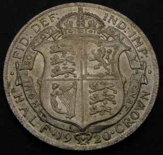 Great Britain 1/2 Crown 1920 - Silver - George V.  - Vf/xf - 2807