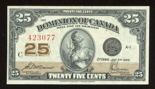 1923 Dominion Of Canada Twenty Five Cents - Dc - 24c.  S/n: 423077/c