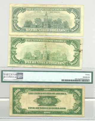 $700 FV in $100 1966 USN and 1928 FRN and a comment Very Fine 20 $500 bill 2