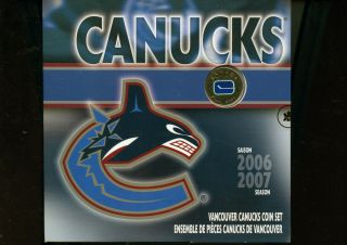 2006 2007 Canada Vancouver Canucks Coin Set With Coloured 25 Cents Bl52