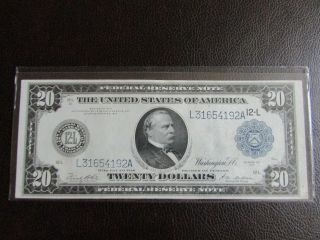 1914 Fr 1011b $20 San Francisco Federal Reserve Note White / Mellon Au