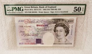 1993 Nd 1993 - 99 Great Britain,  Bank Of England Pick 387a 20 Pounds Pmg 50 Epq
