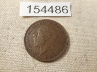 1925 Great Britain Half Penny Grade Collector Album Coins - 154486 2