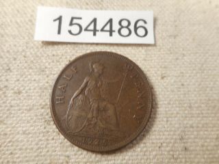 1925 Great Britain Half Penny Grade Collector Album Coins - 154486 3