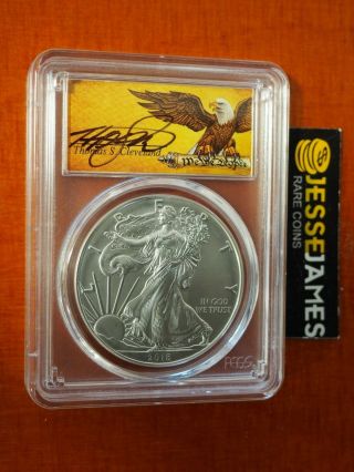 2018 W Burnished Silver Eagle Pcgs Sp70 Cleveland First Day Washington Dc Pop 37
