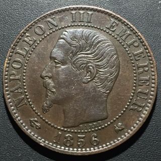 Old Foreign World Coin: 1856 - K France 5 Centimes