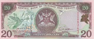 Trinidad And Tobago 20 Dollars Banknote 2002 P.  44b Uncirculated