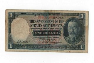 Government Of The Straits Settlements 1 Dollar 1935 P15b