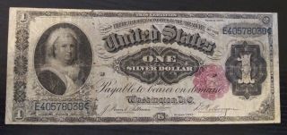 $1 1891 " Martha ",  Silver Certificate Fine,