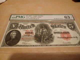 1907 $5 Legal Tender Note