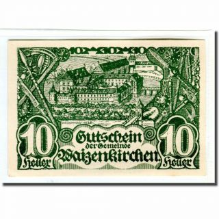 [ 661900] Banknote,  Austria,  Waizenkirchen,  10 Heller,  Texte 3,  1920