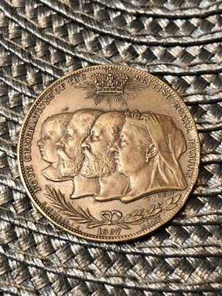 1897 Great Britain - Four Generations If The British Royal Family Medal