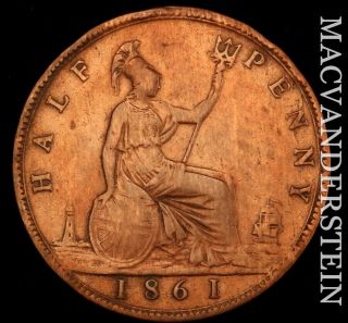 Great Britain: 1861 One - Half Penny - Scarce Nr620